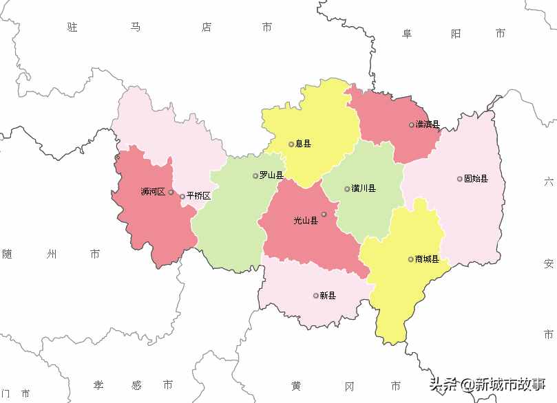 河南省信阳市区划、人口、面积情况