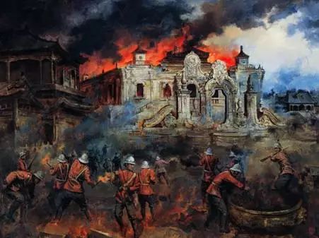 英法联军焚烧圆明园，只有二十名太监进行了抵抗