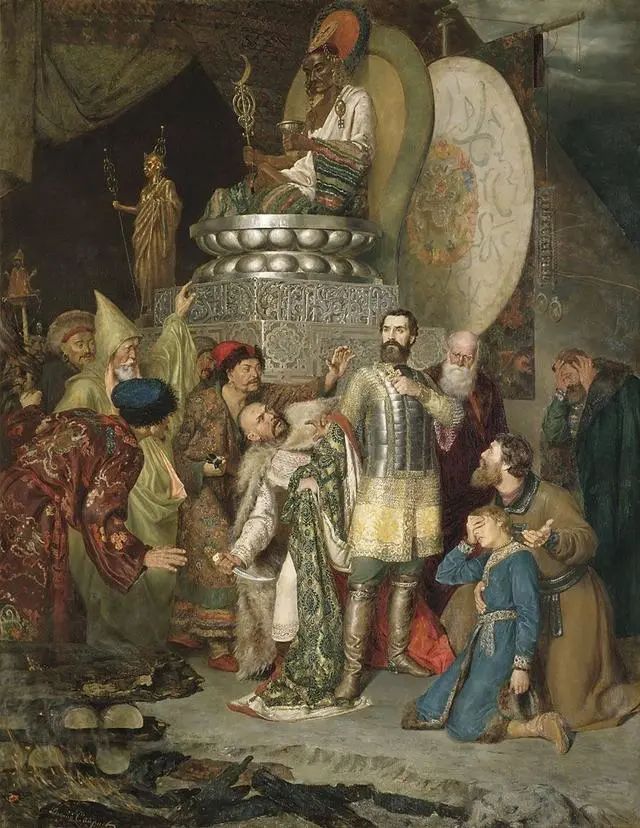 俄罗斯贵族拜访拔都，却不愿向成吉思汗雕像鞠躬，结果被当场杀死