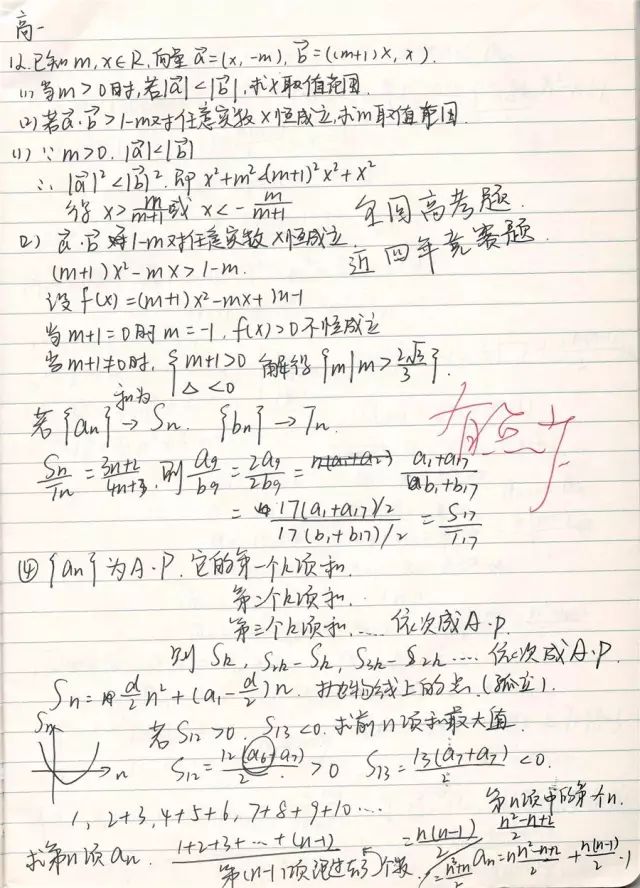 高考状元数学手写错题笔记（高清无码）