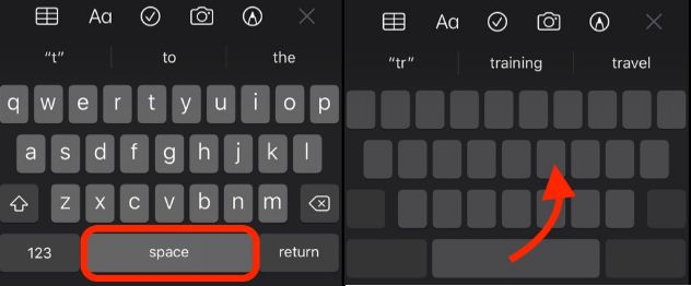 iPhone 11开启键盘虚拟触控板的方法！