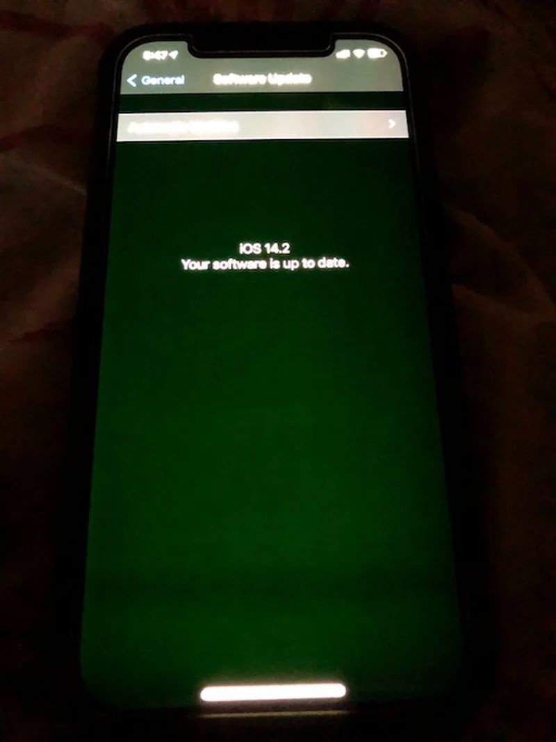 苹果确认 iPhone 12 存在绿屏问题，等更新