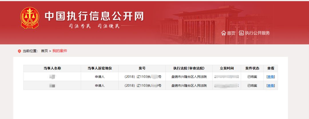 中国执行信息公开网“案件查询”流程
