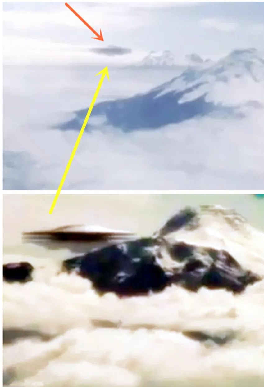 飞机上拍到巨型UFO正在变形，目击者：首次见到会分身的飞碟！