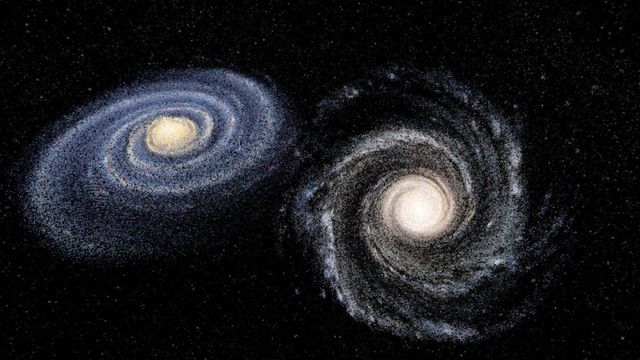 仙女座已经和银河系发生碰撞，未来地球夜空将大变样
