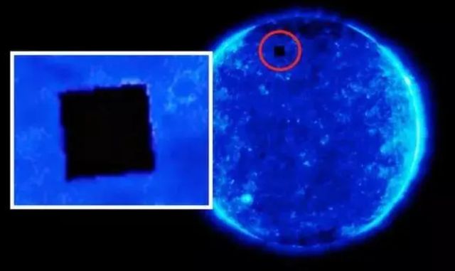 再发声：传回的太阳图片中发现巨大黑色矩形物，排除外星UFO！