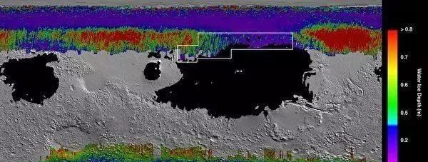 被称之为地球前世今生的火星，新发现：地表2.5厘米下存在水冰