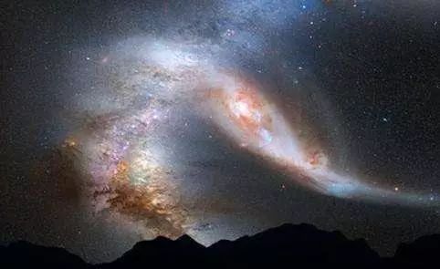 哈勃的伟大发现之一，仙女座星系的巨大环晕，她是银河系6倍以上