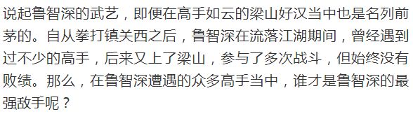 同为梁山猛将，鲁智深与杨志的武艺孰高孰低？