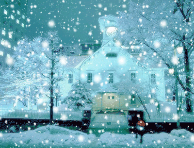 冬天微信群发早安祝福语大全带动态下雪图片