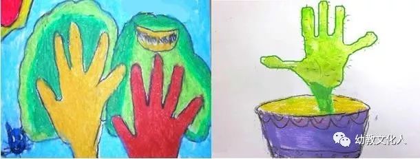 幼儿园大班美术活动教案——奇妙的手型画