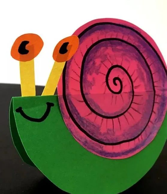 幼儿园手工制作——可爱小蜗牛（2种）
