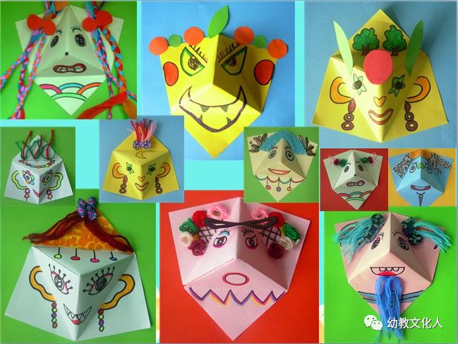 幼儿园大班优质美术活动教案——有趣的六面脸
