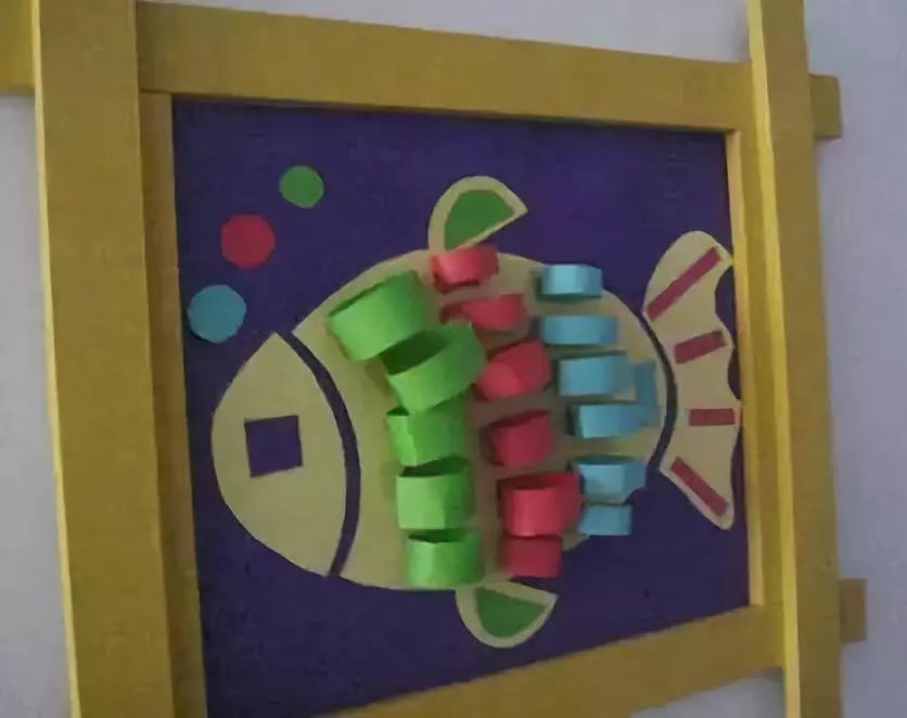 幼儿园创意手工制作——小鱼游（8款）