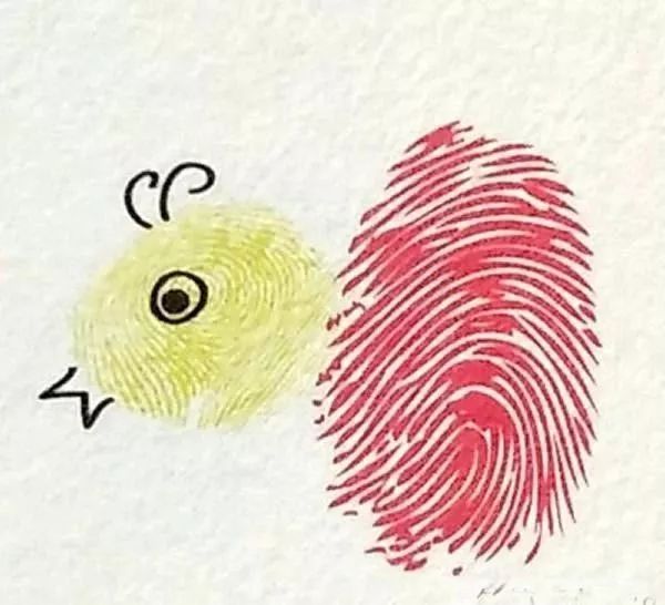 幼儿园大班美术活动:手指印画小鸭子