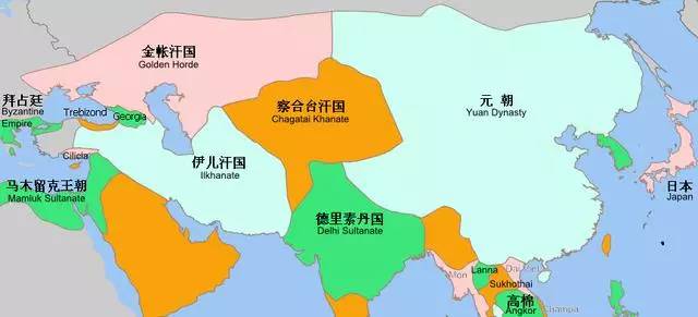 蒙古帝国分裂后产生了哪些国家？