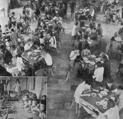 人民公社食堂旧照片：疯狂的年代，疯狂的吃喝！