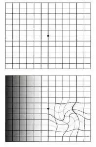 这张图，若你看到线是弯的，眼睛就可能出了问题！还测老花、近视、色盲