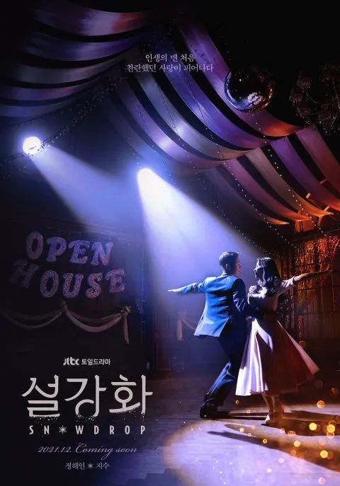 令人心动的高颜值CP！丁海寅、Jisoo主演《雪降花》最新海报公开，确定在12月18日首播