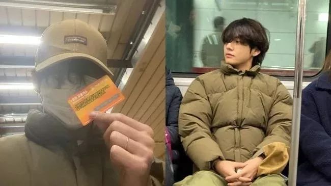 体验平凡的日常生活！BTS防弹少年团V摘下口罩搭地铁，照片一公开...也在网路上引发讨论！