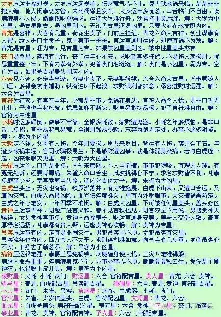 盲派“串宫压运”推流年吉凶之法解密