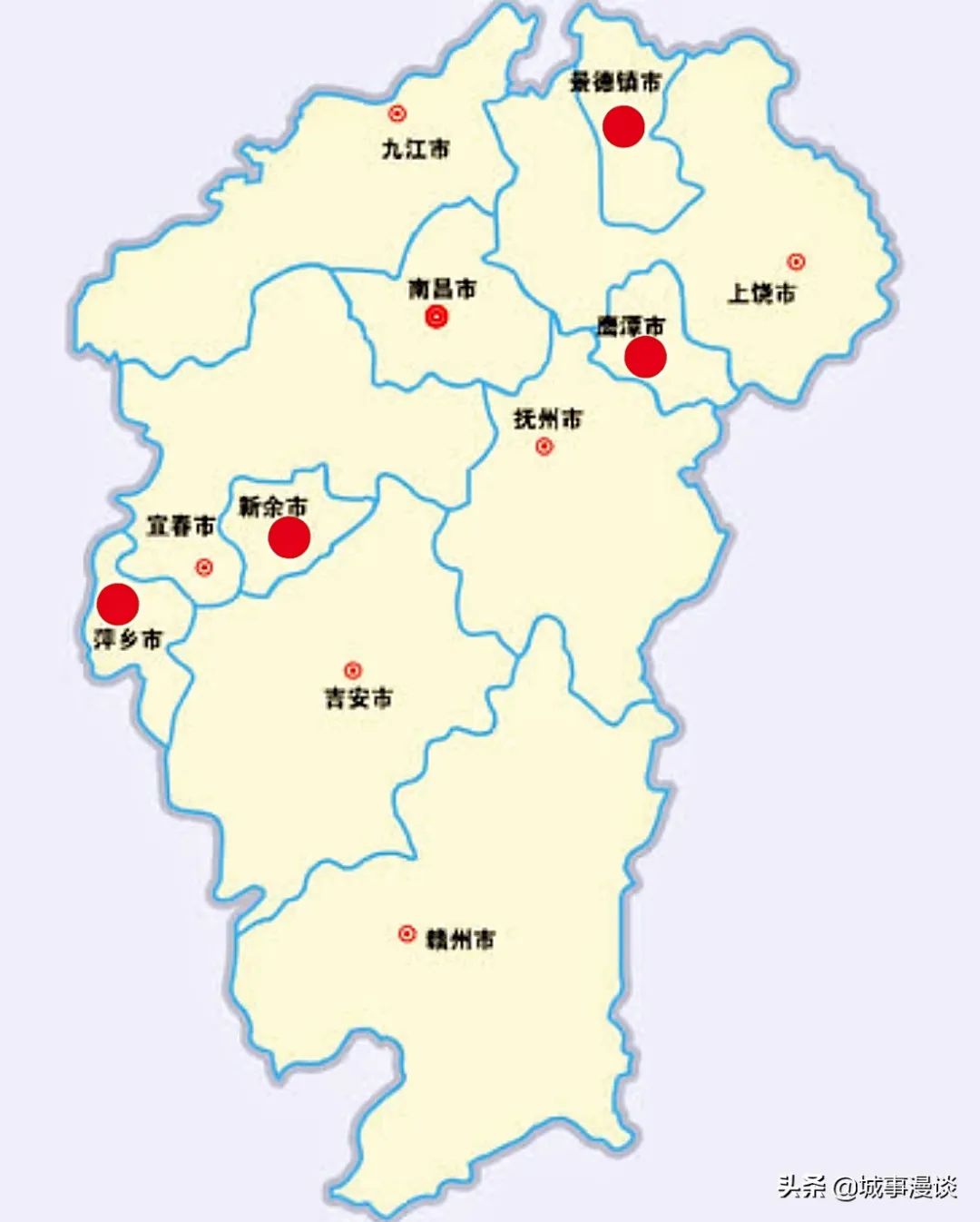 江西4个县被升为地级市，40年后人口均不到200万，3市gdp不足千亿