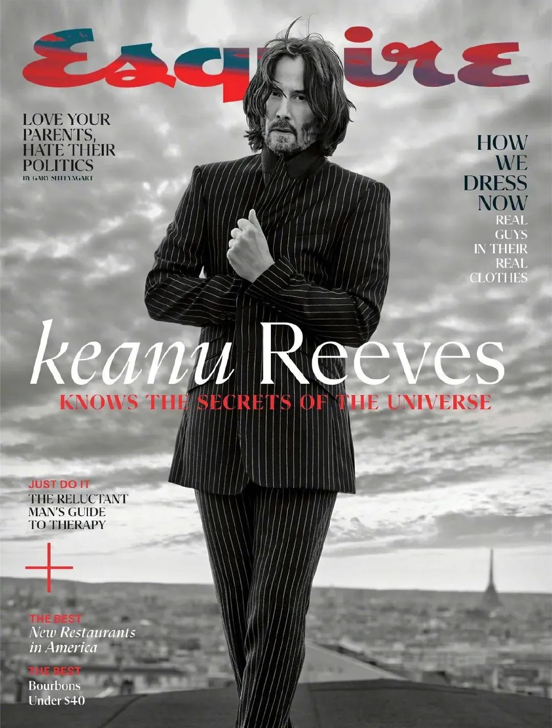 基努·里维斯登上《Esquire》杂志冬季刊封面及写真！