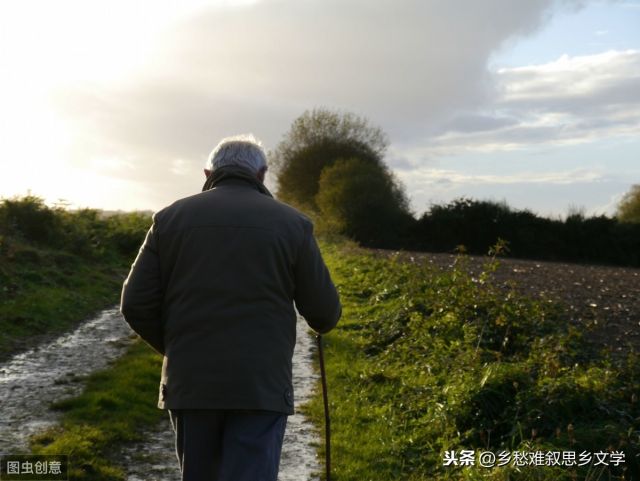 亲情散文：夕阳下，父亲越来越小的背影