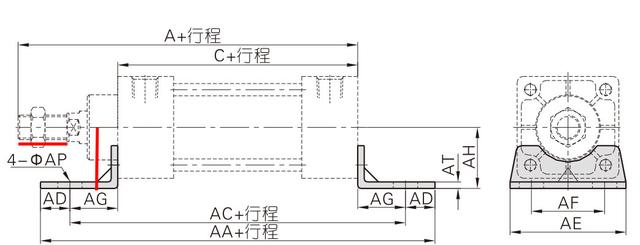 标准气缸型号规格表SESUSI（标准气缸规格型号与尺寸铝材）