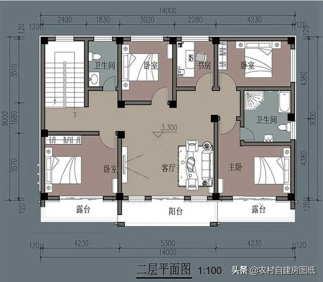 新农村户型设计图（农村别墅设计图纸及效果图大全）