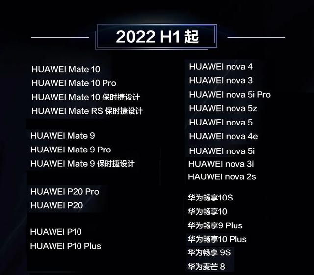 2022华为鸿蒙系统支持的手机型号（2022鸿蒙系统支持哪些手机型号）