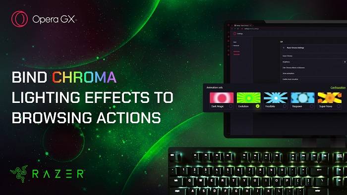 Opera GX游戏浏览器现已支持Razer Chroma RGB动态灯效