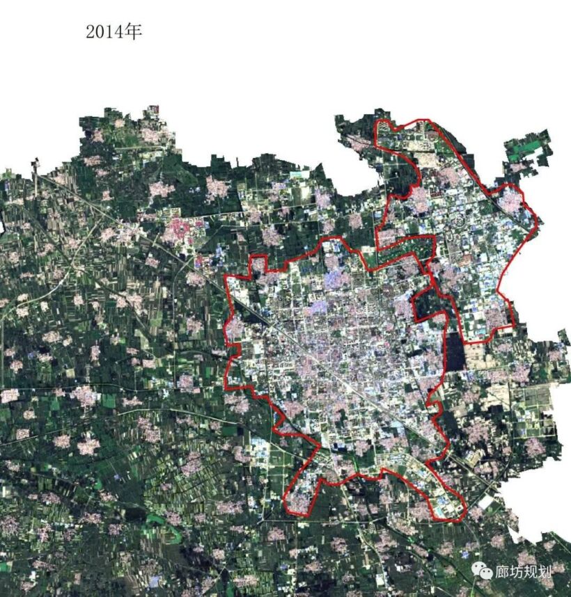 遥感卫星看廊坊市三十年城市扩张演变