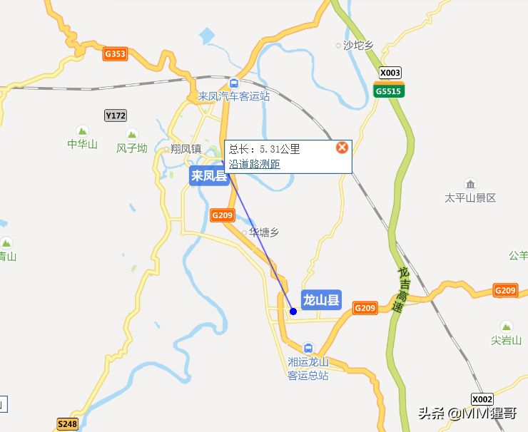 湖南龙山县和湖北来凤县虽然属于两个省，但县城已经融为一体