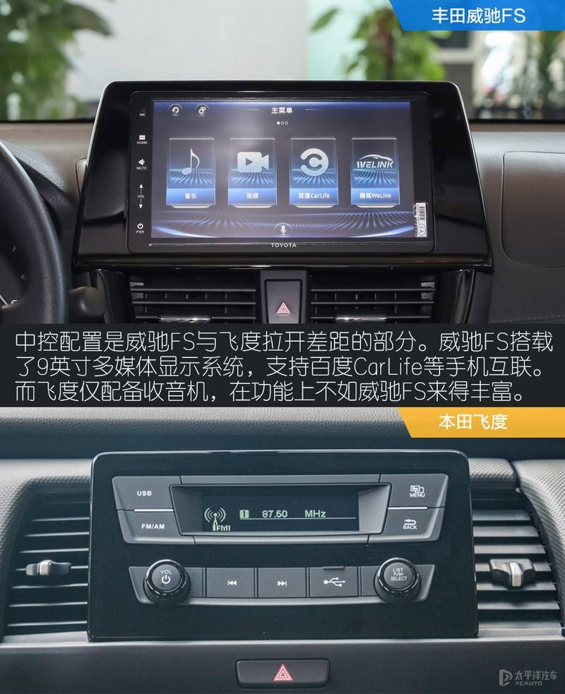 小型车主力军 丰田威驰FS对比本田飞度