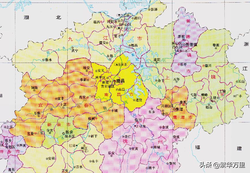 江西省的区划调整，11个地级市之一，九江市为何有13个区县？