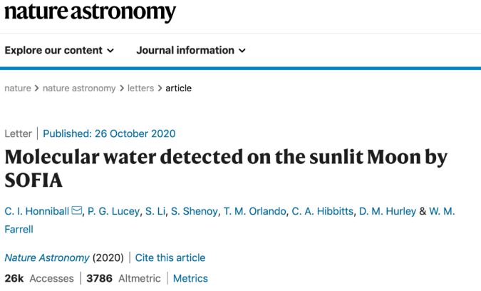 月球阳光照射处发现了水，对人类来说意味着什么？