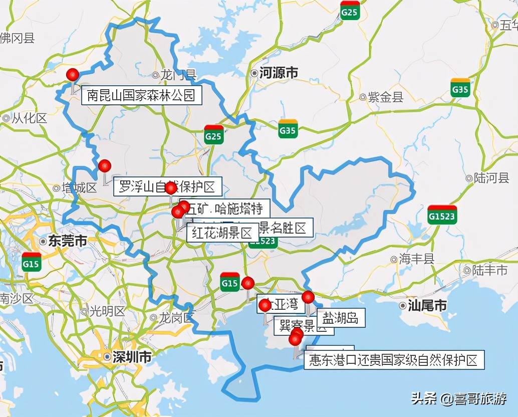 广东惠州十大景点有哪些？自驾游玩如何安排行程路线？