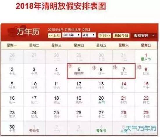 18年放假时间表出炉 共计133天!知道除夕前一天是什么日子么？