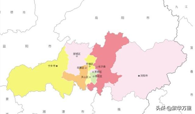 湖南省的区划调整，13个地级市之一，长沙市为何有9个区县？