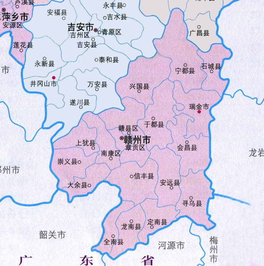 赣州人口分布：宁都县70.24万，赣县区57.63万，大余县26.5万