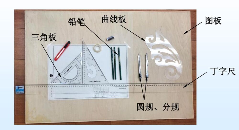 机械制图基础知识：常用手工绘图工具及使用方法画图素养提升技巧