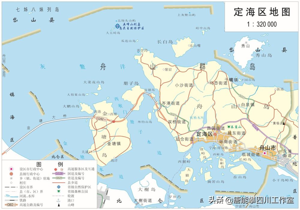 舟山2区2县22镇2021年人口、土地、工业基本统计