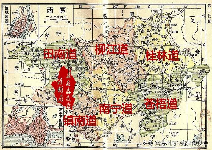 广西历史：清末民初广西省、县之间的道级行政区划范围历史