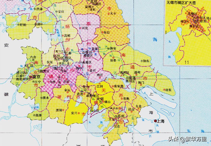 江苏省的区划调整，13个地级市之一，南通市如何有7个区县？