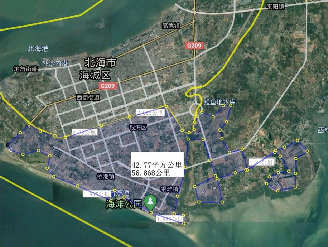 北海市3区1县建成区排名，海城区最大，铁山港区最小，了解一下？