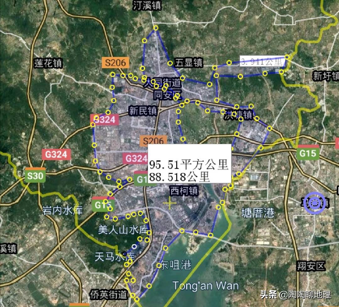 福建省厦门市6区建成区面积排名，思明区最小，哪个区最大呢？