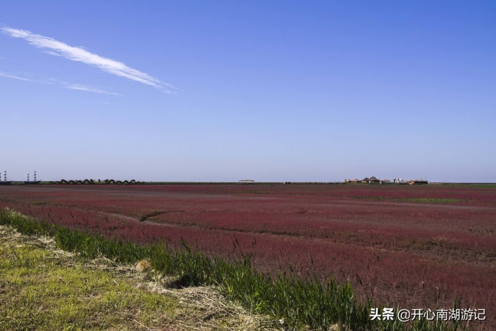 辽宁盘锦红海滩，国庆节前后人多拥挤，现在，红色不差，可尽兴看