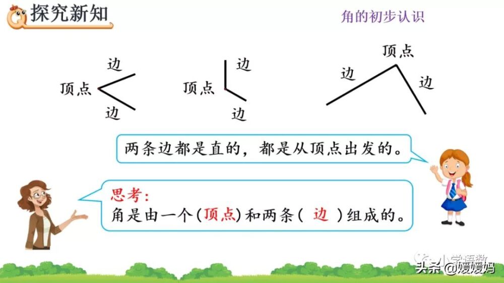 人教版二年级数学上册第3单元《认识角》课件及同步练习