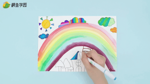 每周一画丨儿童创意水彩画教程——彩虹的魔法